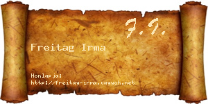 Freitag Irma névjegykártya